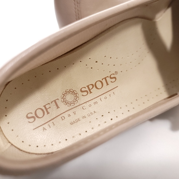 Softspots Leather Mary Jane Weaved Loafer Beige Cottage Core Sz 6.5 - Picture 5 of 9